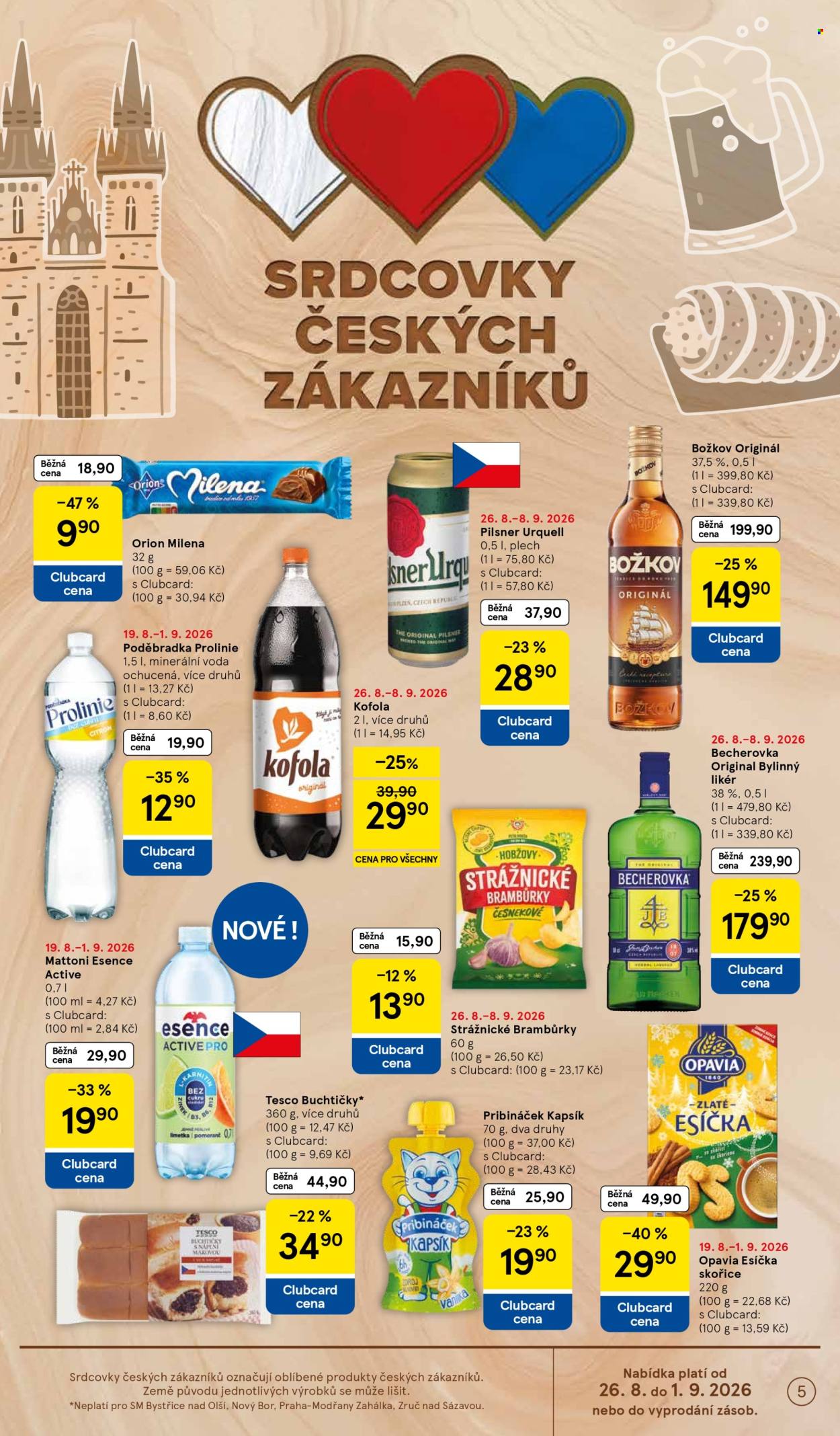 Leták TESCO supermarket - 26. 8. 2026 - 1. 9. 2026. Strana 5