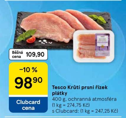Tesco Krůtí prsní řízek plátky