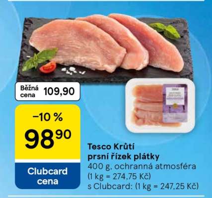 Tesco Krůtí prsní řízek plátky