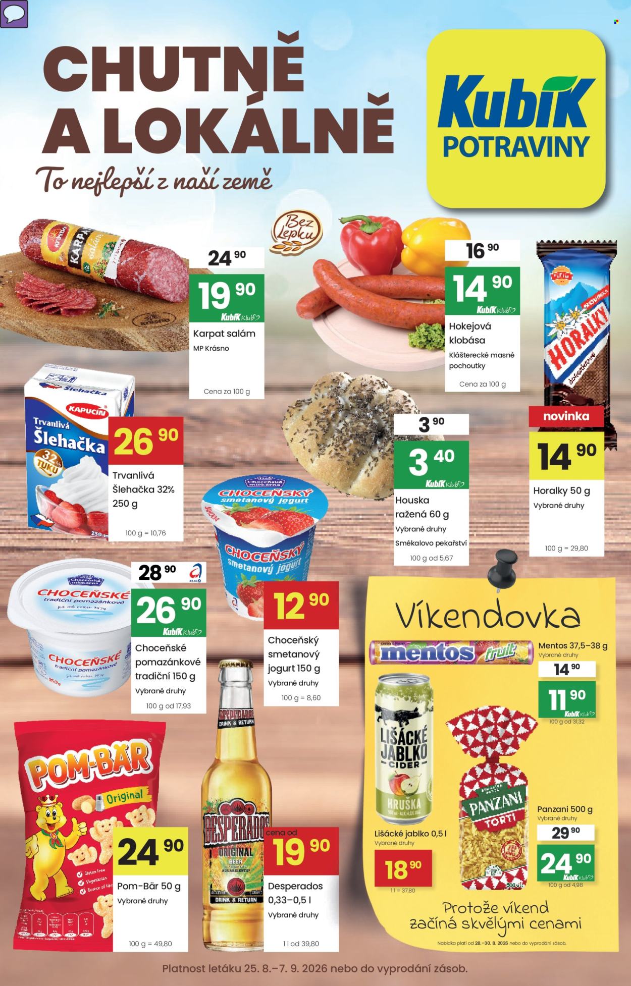 Leták Kubík - 25. 8. 2026 - 7. 9. 2026. Strana 1