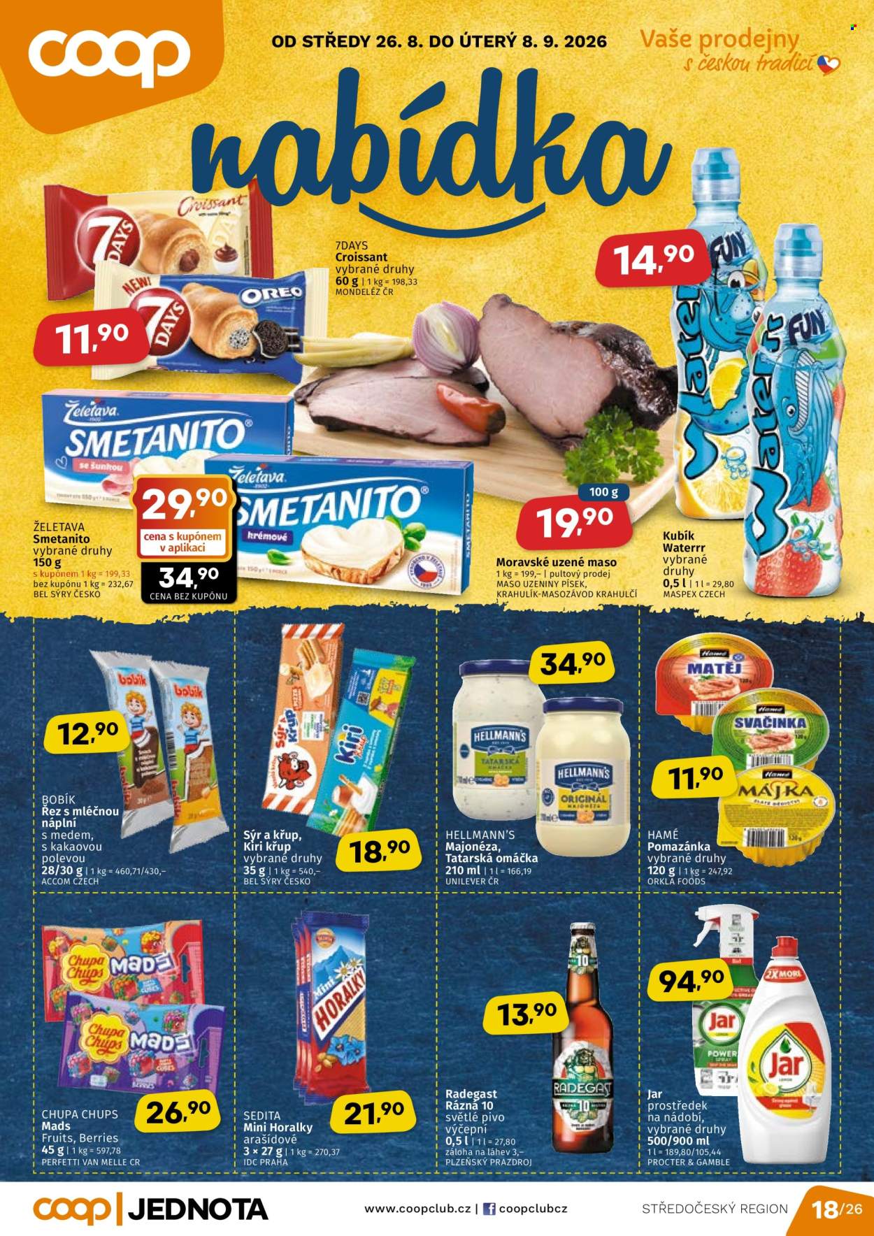 Leták coop JEDNOTA - 26. 8. 2026 - 8. 9. 2026. Strana 1