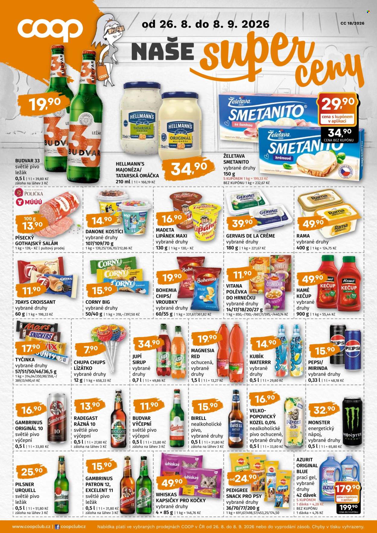 Leták coop JEDNOTA - 26. 8. 2026 - 8. 9. 2026. Strana 1