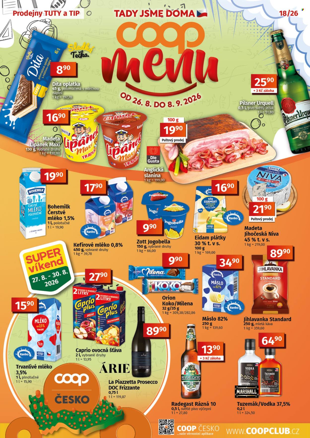 Leták coop TUTY - 26. 8. 2026 - 8. 9. 2026. Strana 1