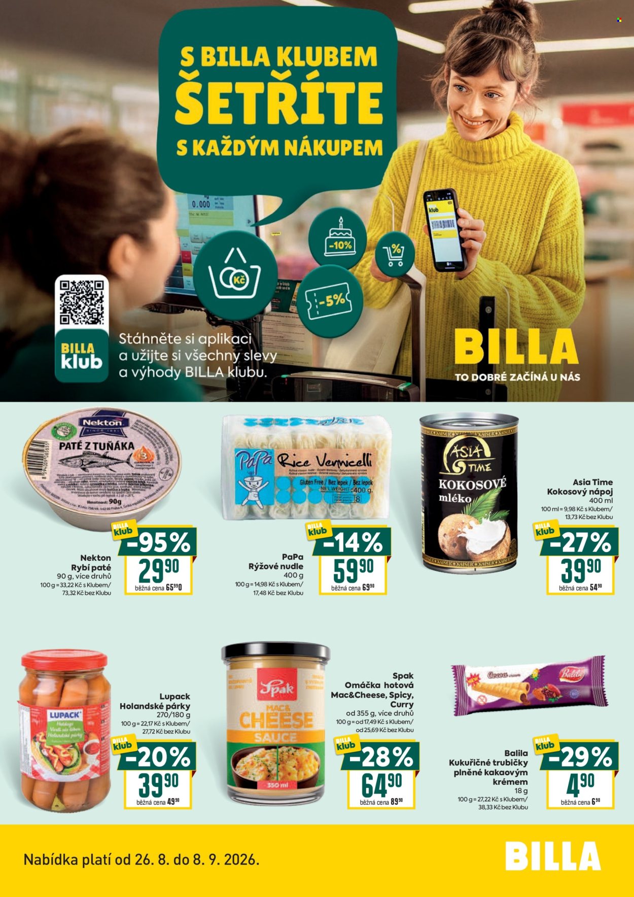 Leták BILLA - 26. 8. 2026 - 8. 9. 2026. Strana 2