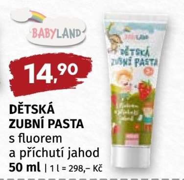 BABYLAND DĚTSKÁ ZUBNÍ PASTA