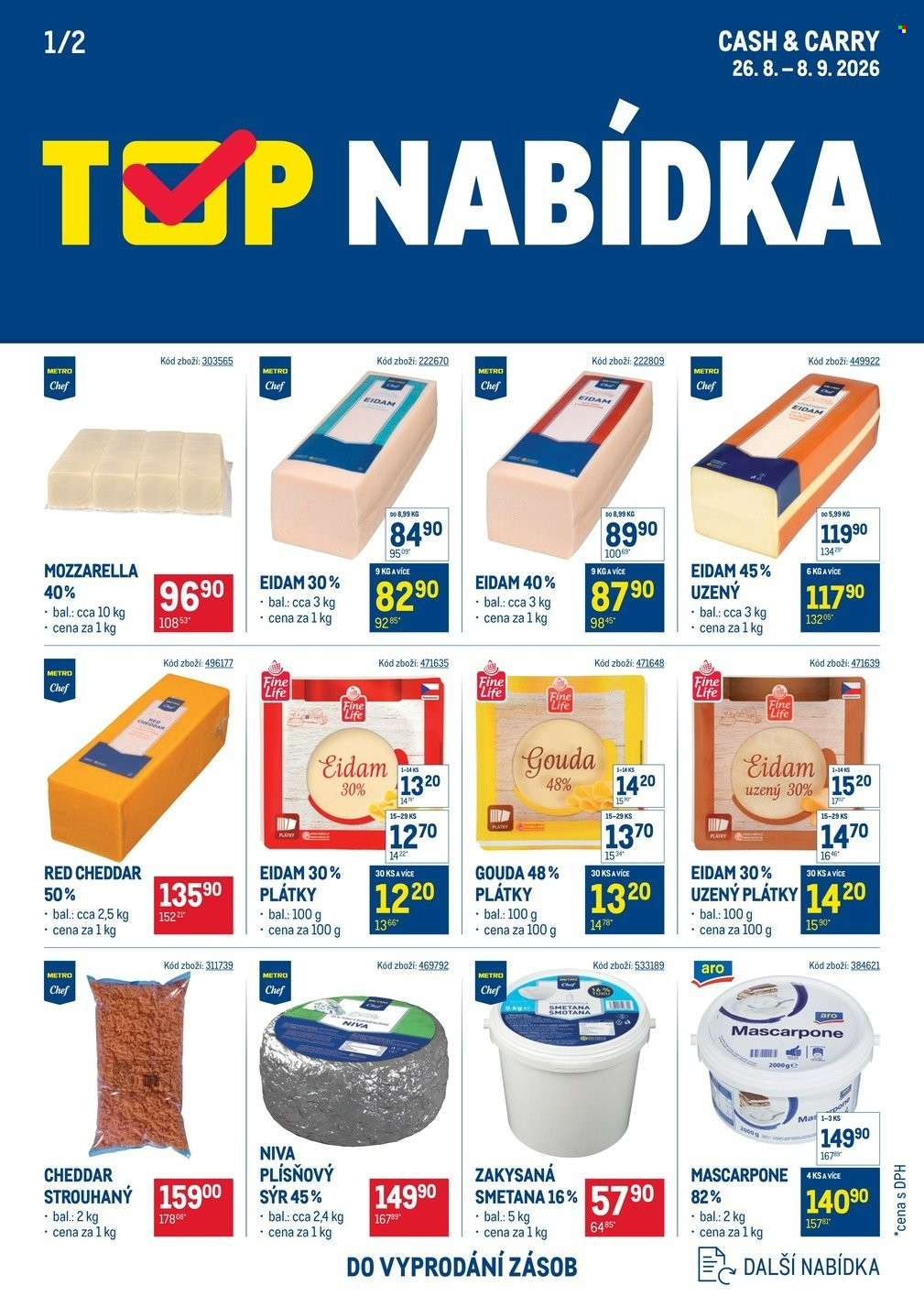 Leták MAKRO - 26. 8. 2026 - 8. 9. 2026. Strana 1