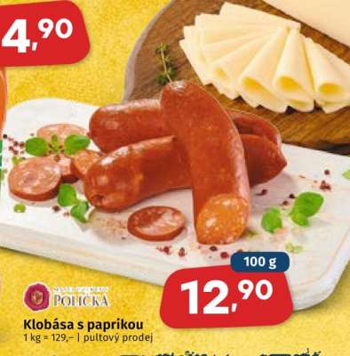 Polička Klobása s paprikou