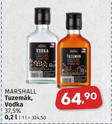MARSHALL TUZEMÁK, VODKA