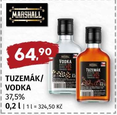 MARSHALL TUZEMÁK, VODKA