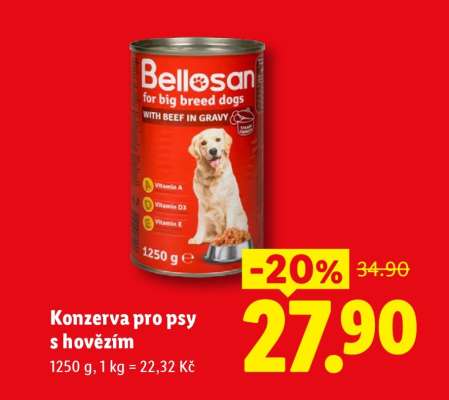 Konzerva pro psy s hovězím