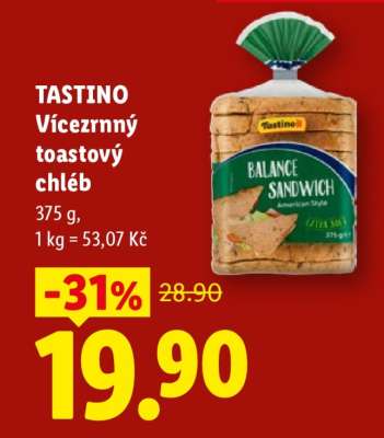 TASTINO Vícezrnný toastový chléb