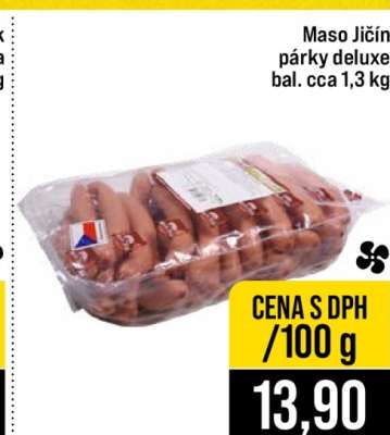 Maso Jičín párky Deluxe