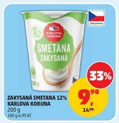 Zakysaná smetana 12% Karlova Koruna