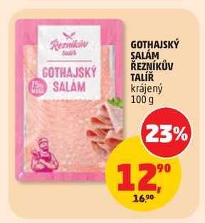 GOTHAJSKÝ SALÁM ŘEZNÍKŮV TALÍŘ krájený
