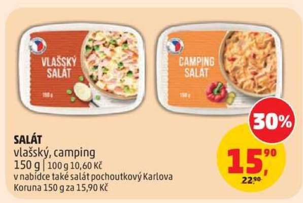 SALÁT vlašský, camping