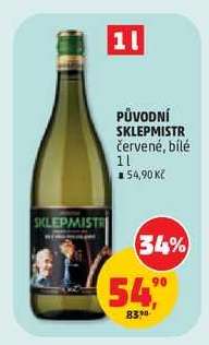 PŮVODNÍ SKLEPMISTR červené, bílé 1 l