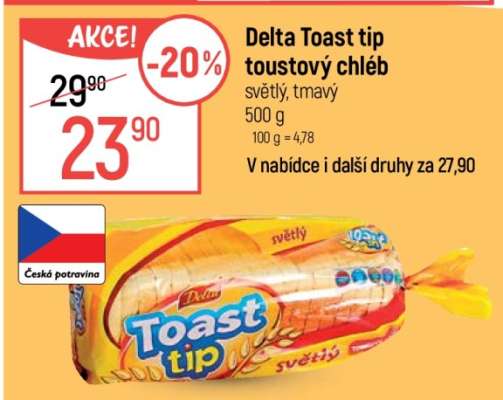 Delta Toast tip toustový chléb