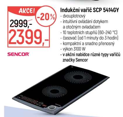 Indukční vařič SCP 5414GY