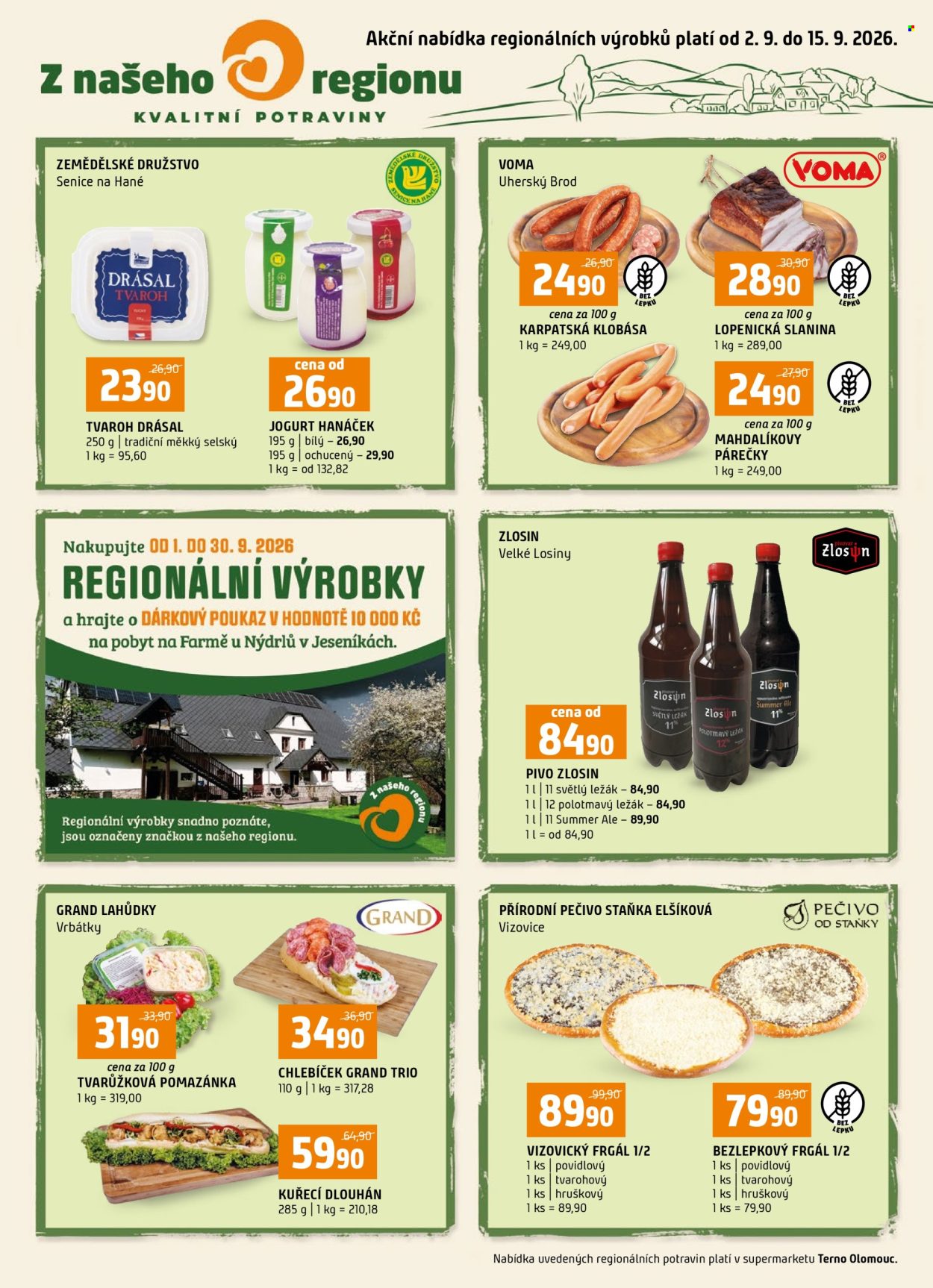 Leták coop TERNO - 2. 9. 2026 - 15. 9. 2026. Strana 1