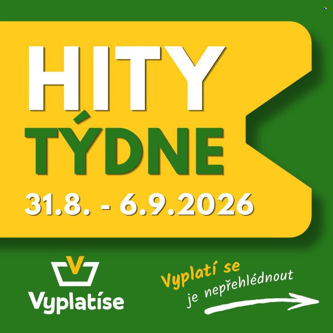 Leták Vyplatíse - 31. 8. 2026 - 6. 9. 2026. Strana 1