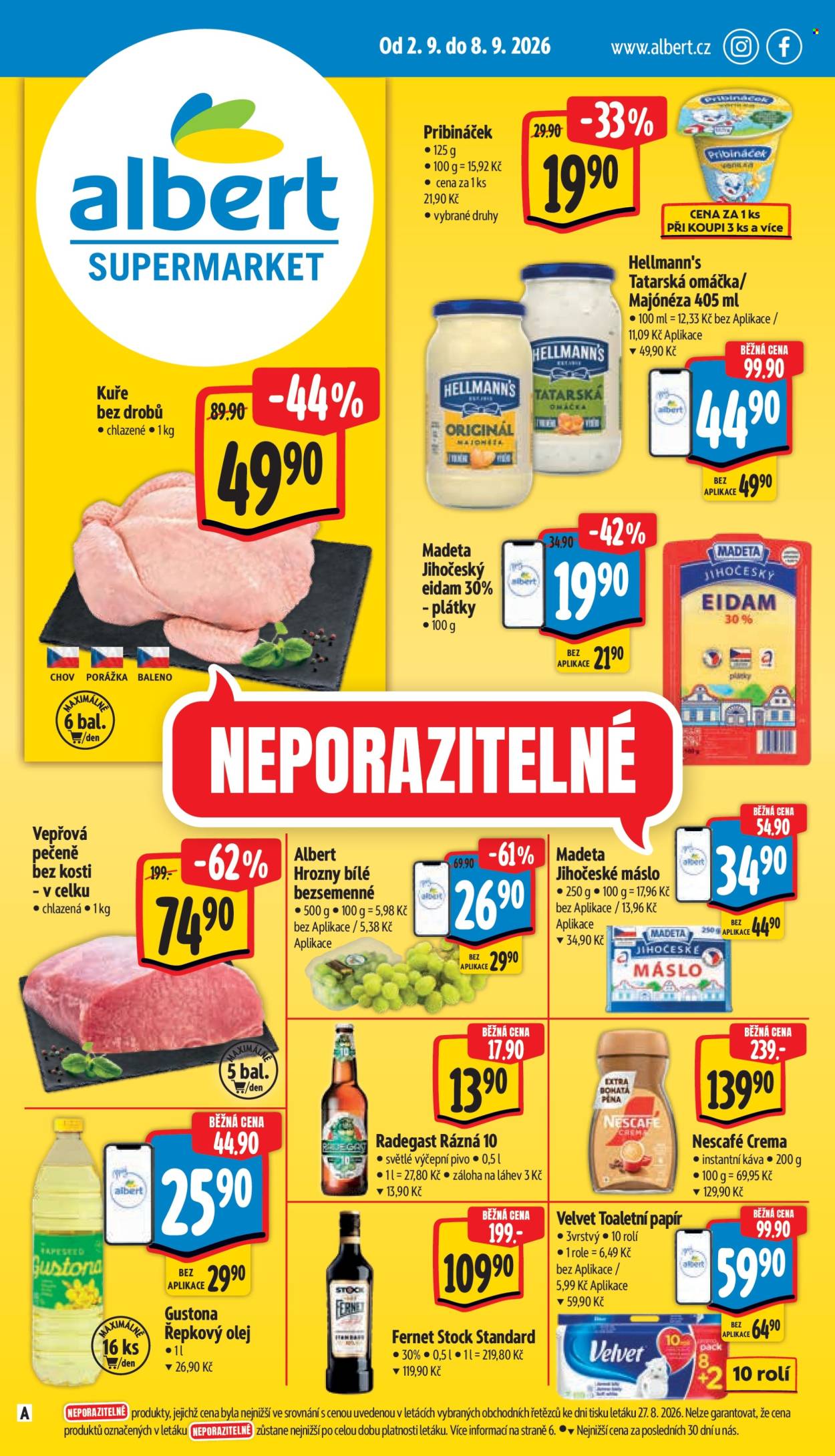 Leták Albert Supermarket - 2. 9. 2026 - 8. 9. 2026. Strana 1