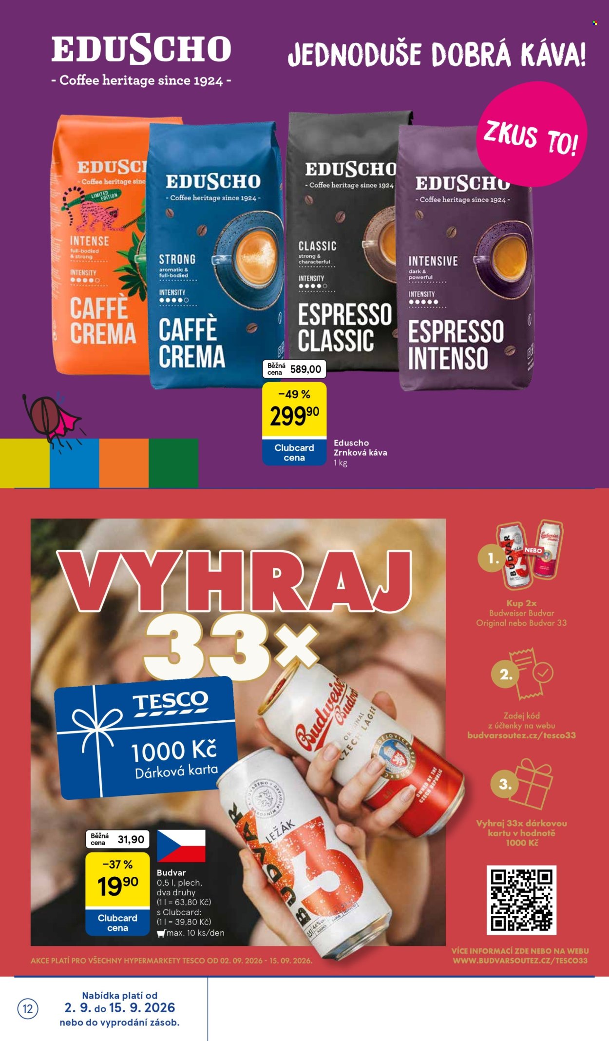 Leták TESCO - 2. 9. 2026 - 8. 9. 2026. Strana 12