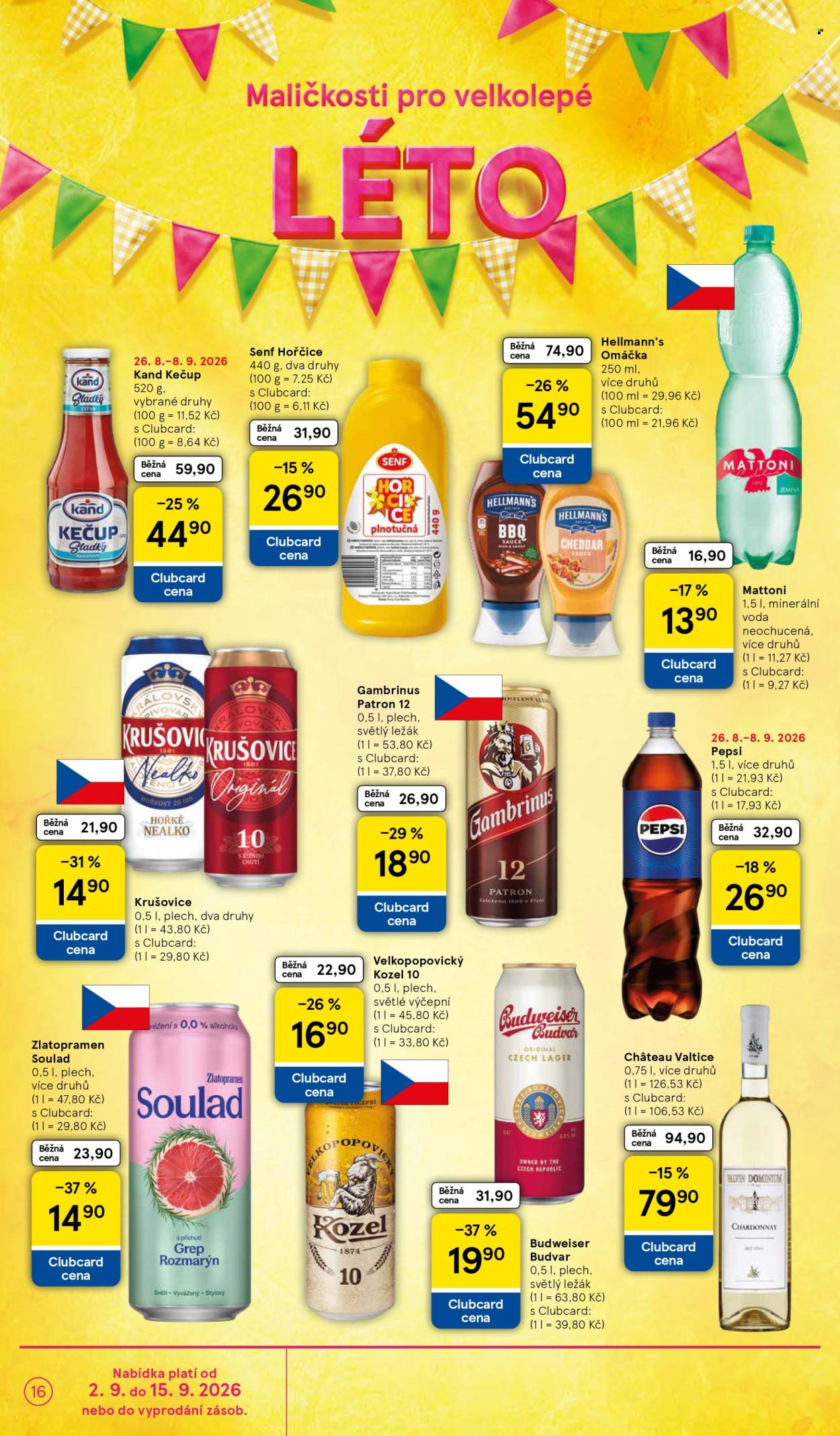 Leták TESCO - 2. 9. 2026 - 8. 9. 2026. Strana 16