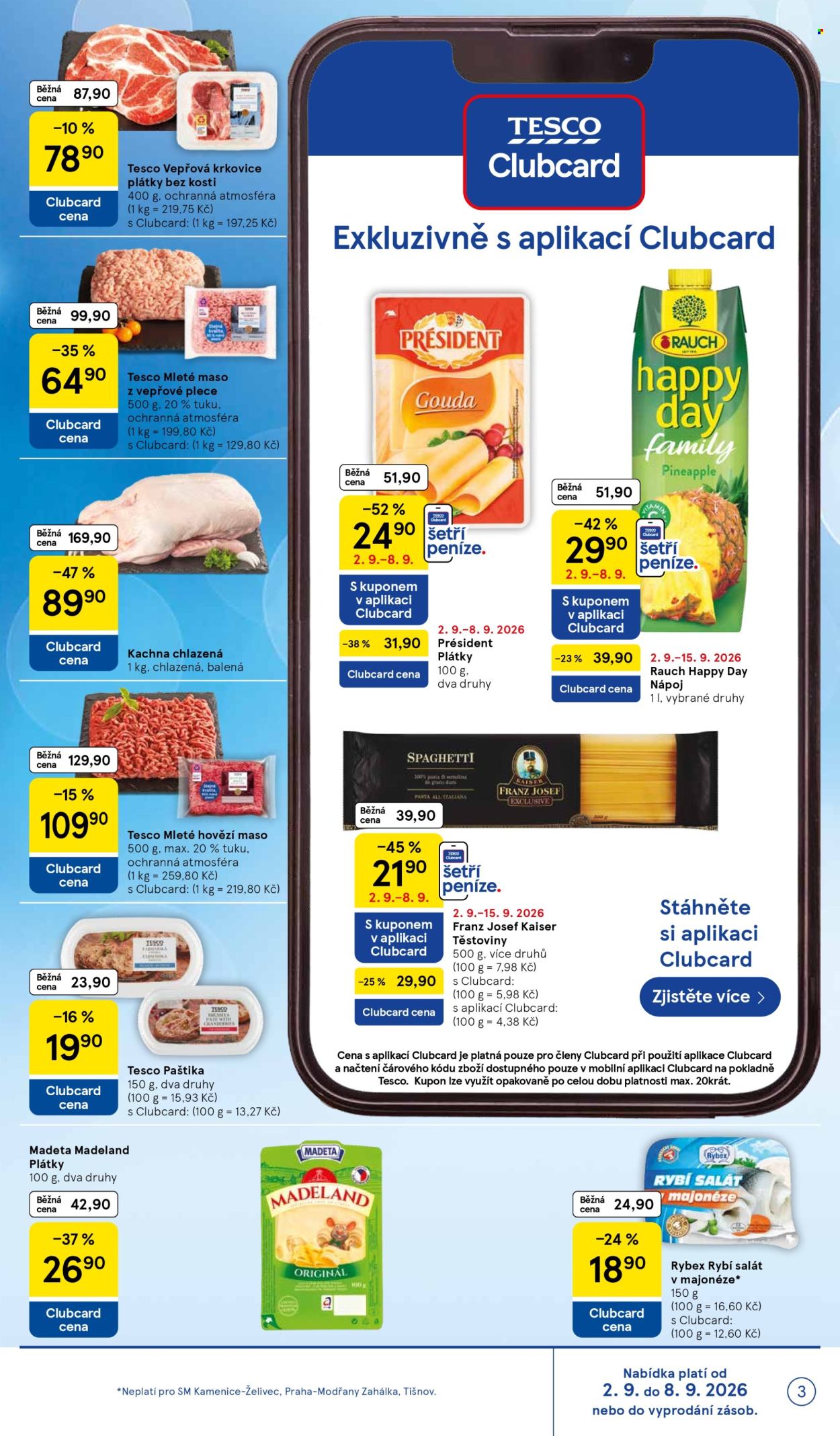 Leták TESCO supermarket - 2. 9. 2026 - 8. 9. 2026. Strana 3