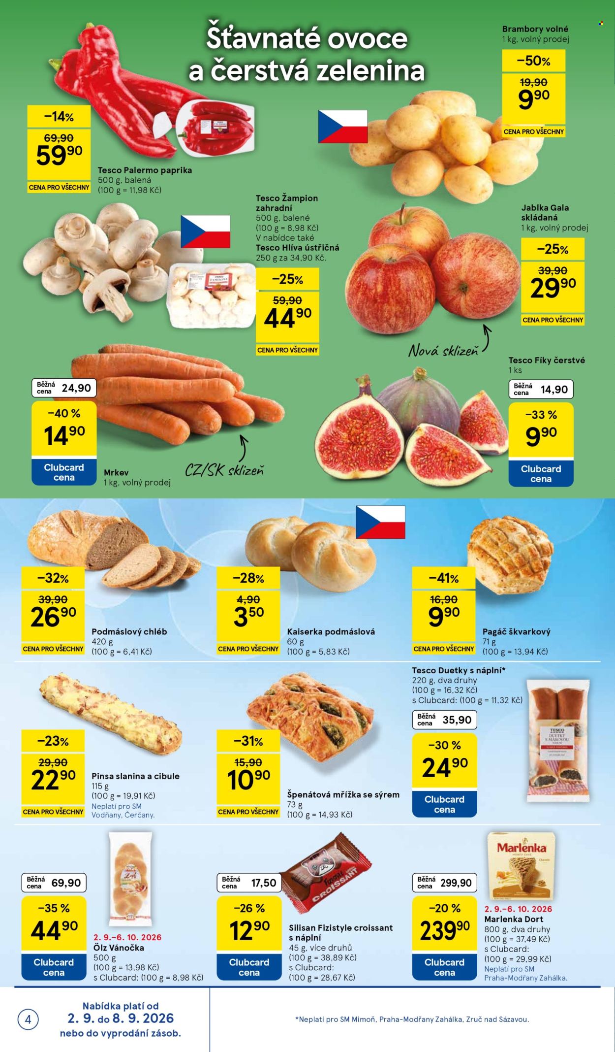 Leták TESCO supermarket - 2. 9. 2026 - 8. 9. 2026. Strana 4
