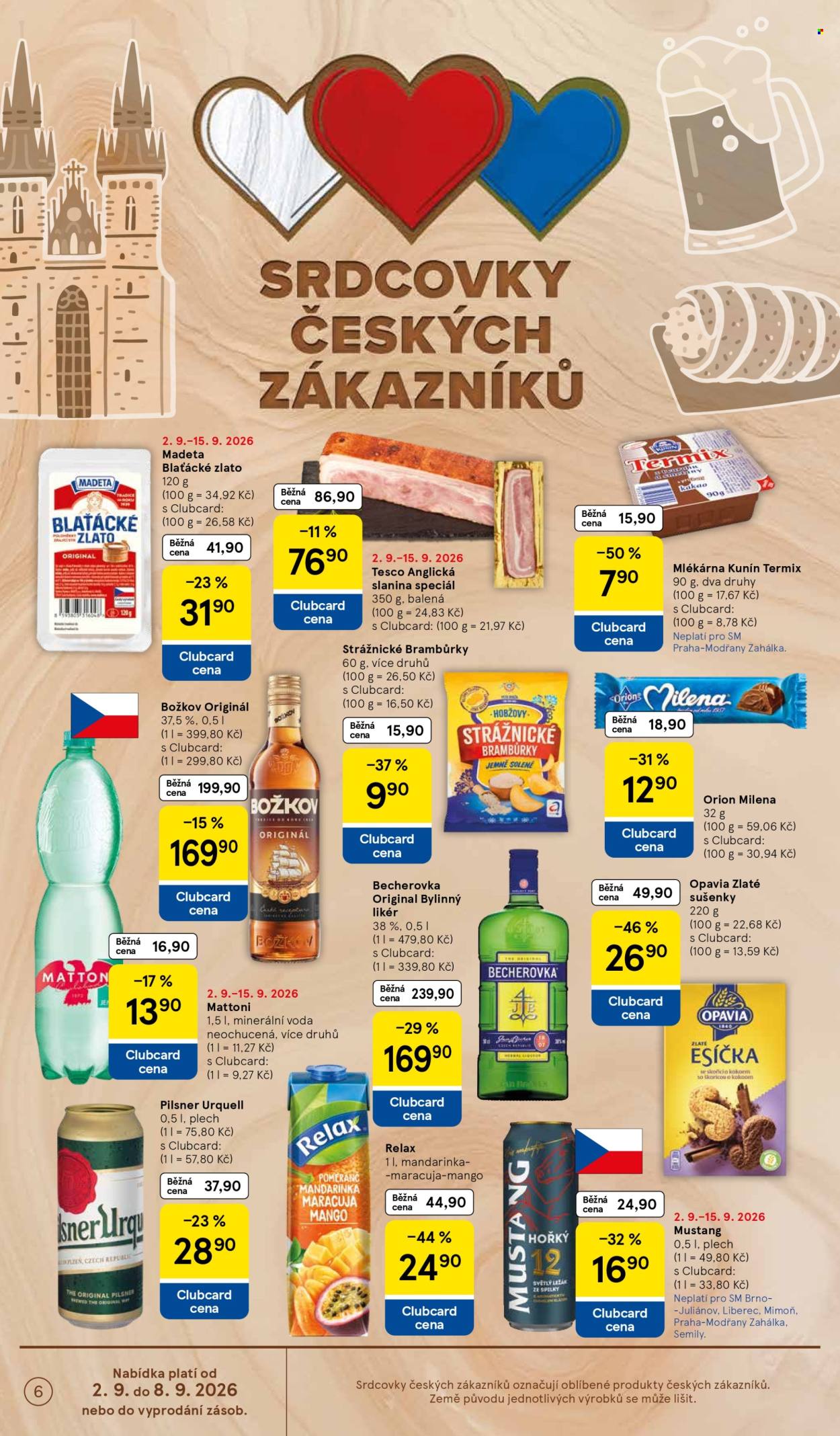 Leták TESCO supermarket - 2. 9. 2026 - 8. 9. 2026. Strana 6
