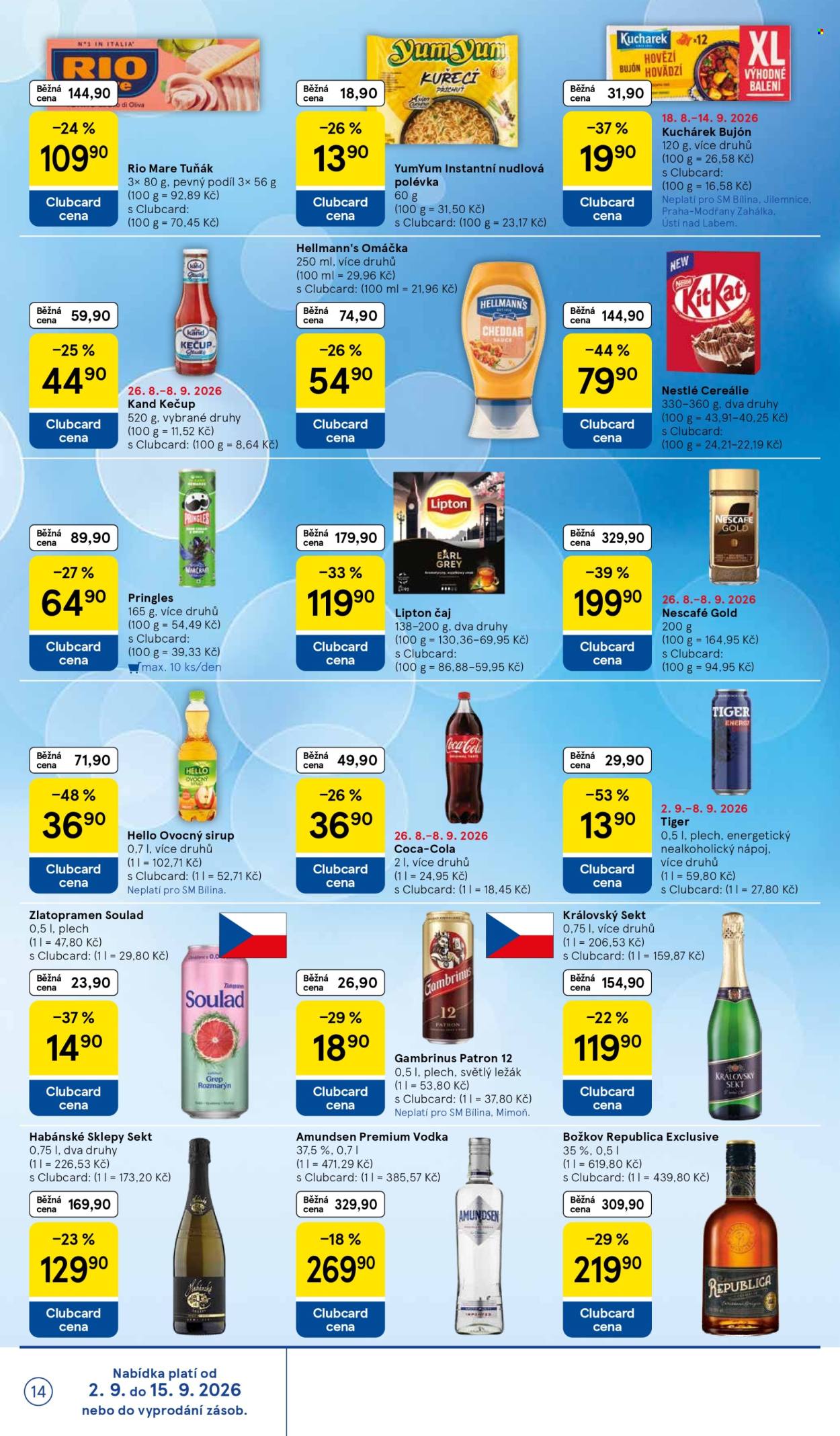 Leták TESCO supermarket - 2. 9. 2026 - 8. 9. 2026. Strana 14