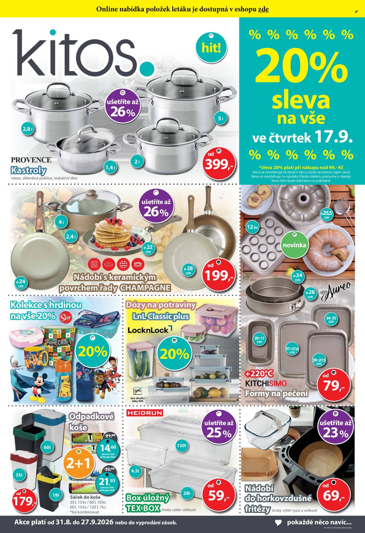 Leták Kitos - 31. 8. 2026 - 27. 9. 2026. Strana 1