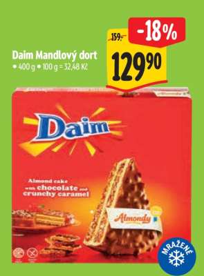 Daim Mandlový dort