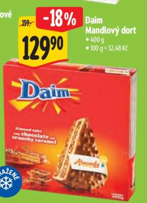 Daim Mandlový dort