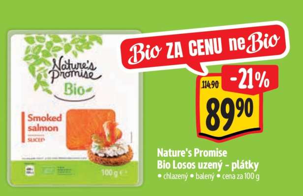 Nature’s Promise Bio Losos uzený – plátky