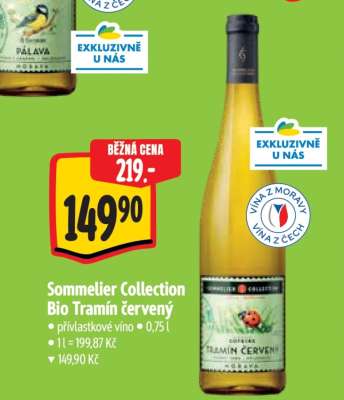 Sommelier Collection BIO Tramín červený