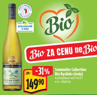 Sommelier Collection BIO Ryzlink rýnský