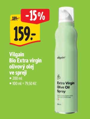 Vilgain Bio Extra Virgin Olivový olej ve spreji