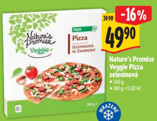 Nature's Promise Veggie Pizza zeleninová