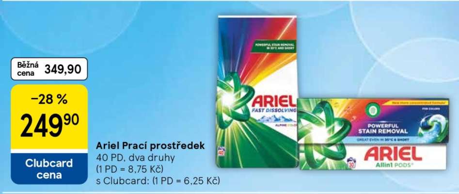 Ariel prací prostředek