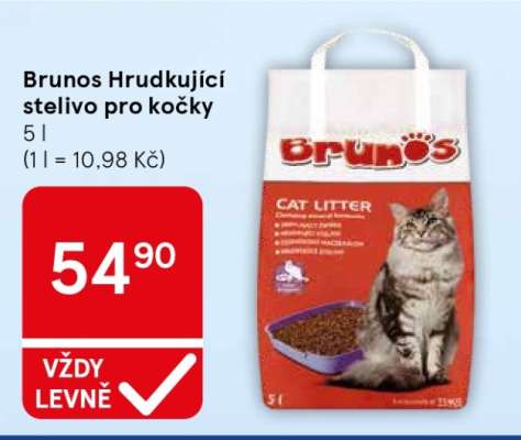 Brunos Hrudkující stelivo pro kočky