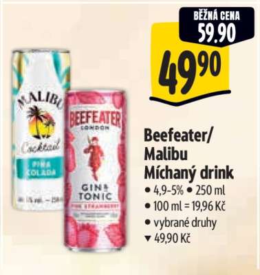 Beefeater/Malibu Míchaný drink