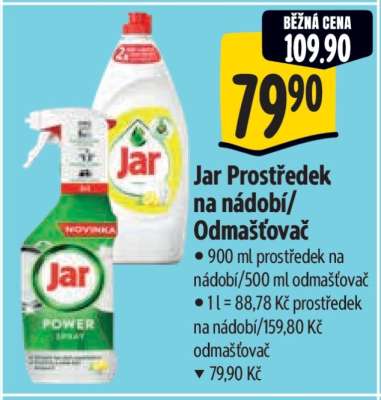 Jar Prostředek na nádobí/odmašťovač