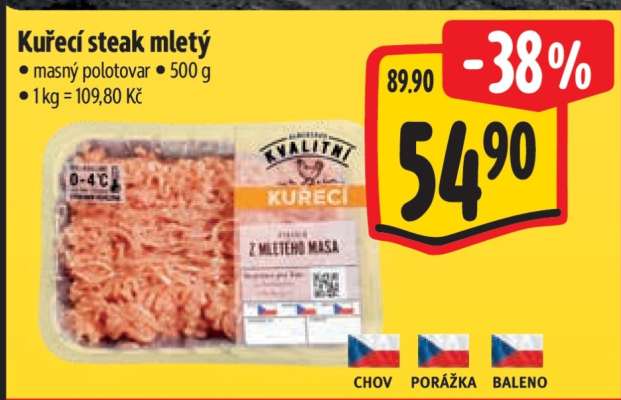 Kuřecí steak mletý