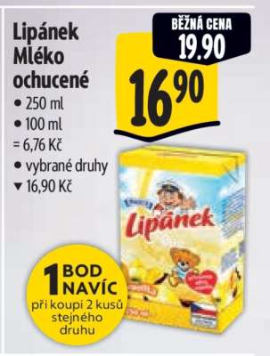 Lipánek mléko ochucené