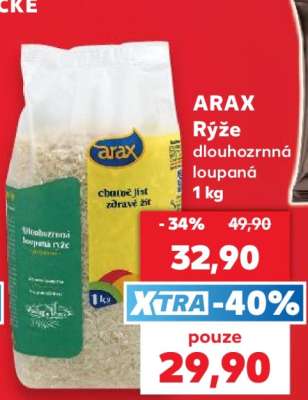 ARAX Rýže dlouhozrnná loupaná 1 kg