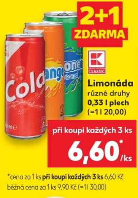 Limonáda různé druhy