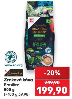 Zrnková káva Brasilien