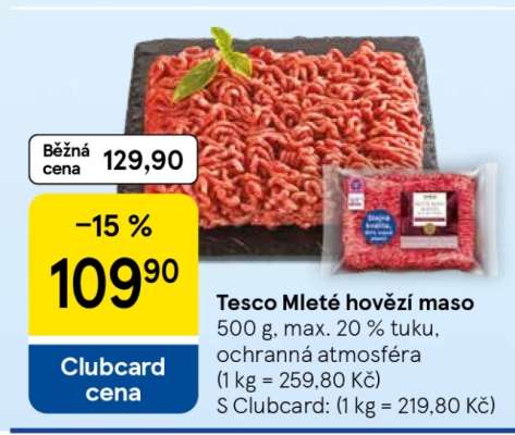 Tesco Mleté hovězí maso