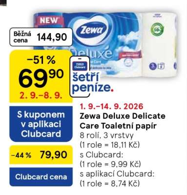 Zewa Deluxe Delicate Care Toaletní papír